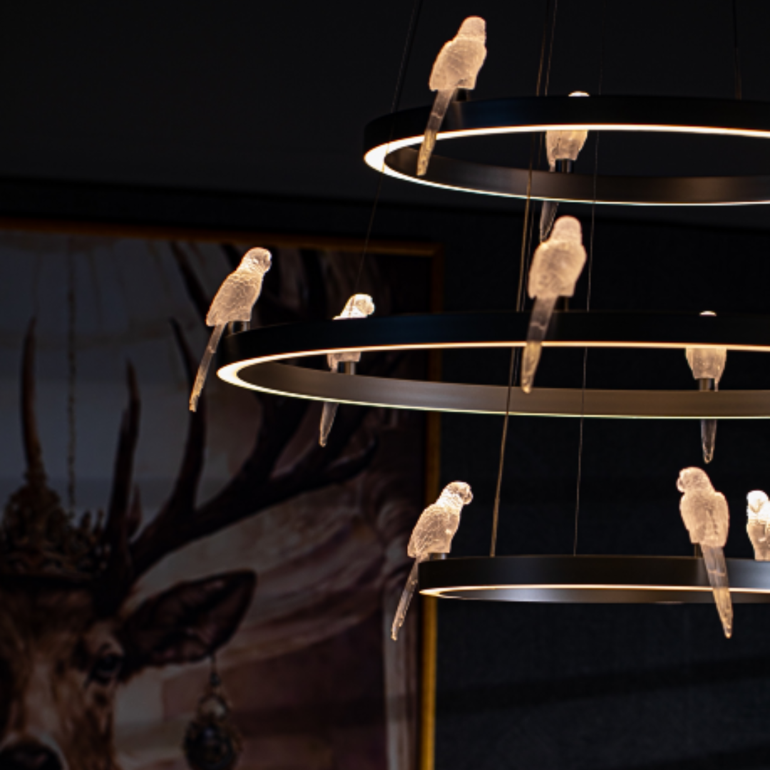 Regal Parrot Glow Two-Tier Chandelier | Ivanka Lumiere