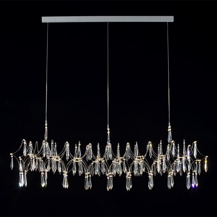 Luxe Crystal linear Chandelier | Ivanka Lumiere