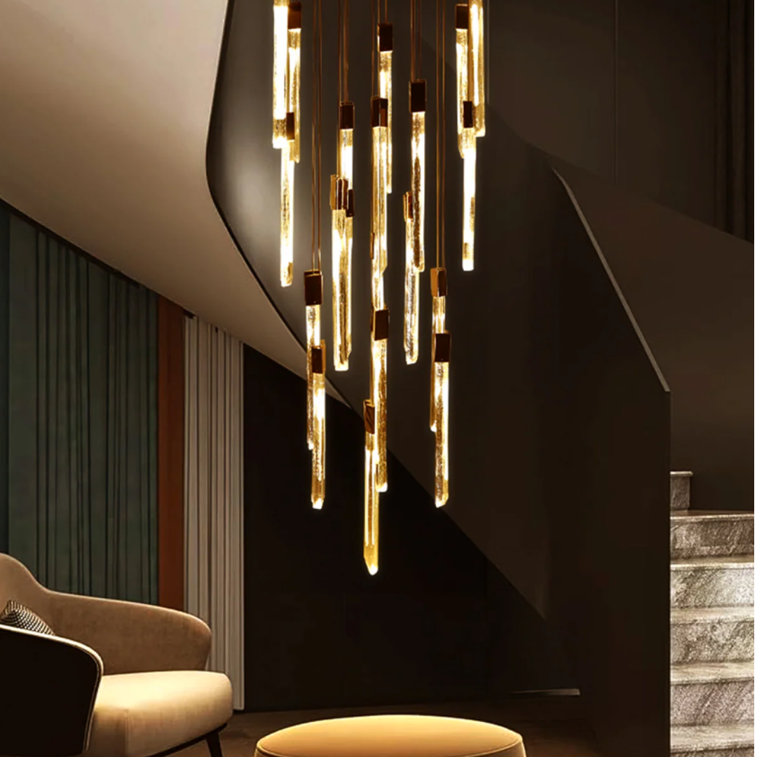 Twin Ascent Double Height Chandelier | Ivanka Lumiere