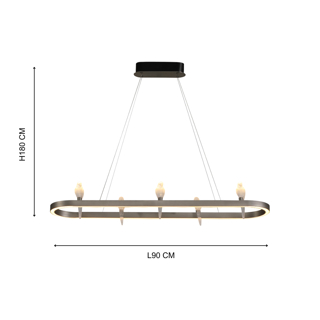 Regal Parrot Glow Linear Chandelier | Ivanka Lumiere