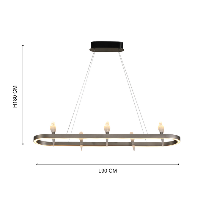 Regal Parrot Glow Linear Chandelier | Ivanka Lumiere