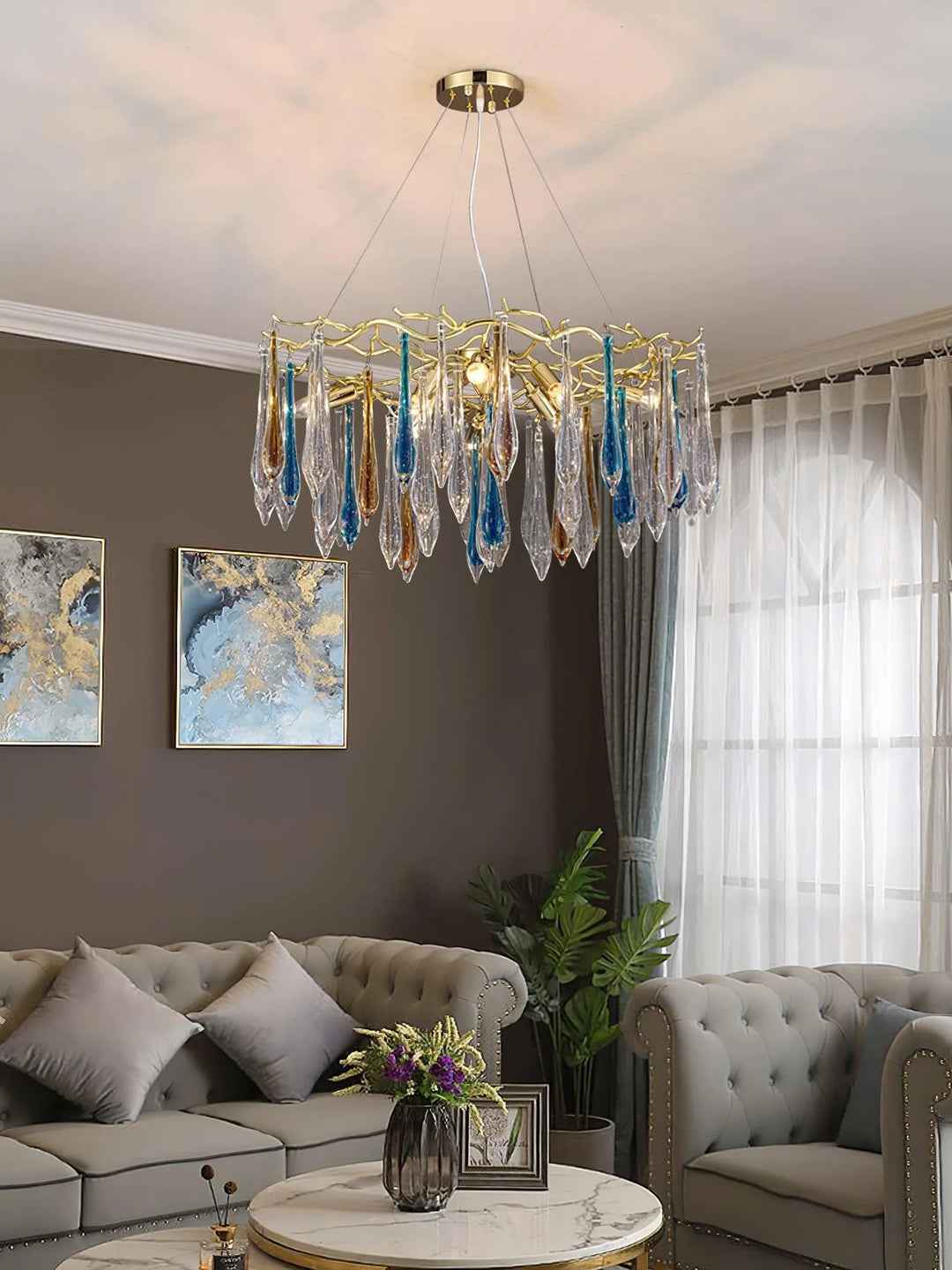 Aqua Branch Chandelier | Ivanka Lumiere