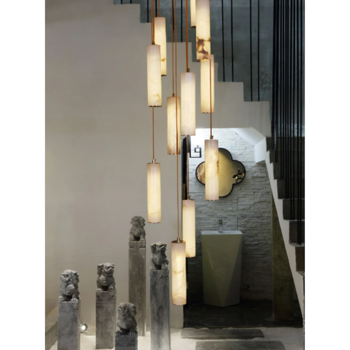 LuxMarble Double Height Chandelier | ivanka lumiere