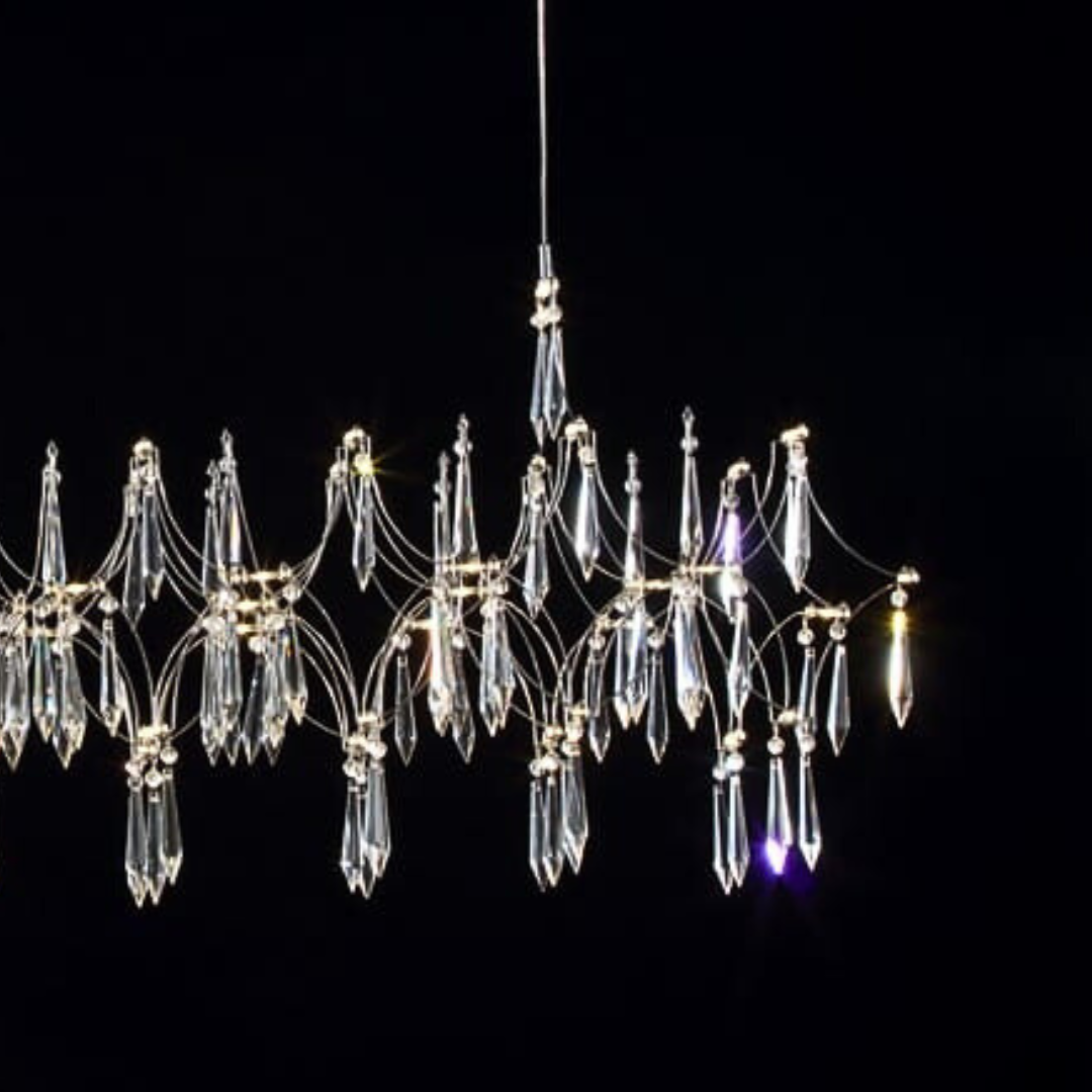 Luxe Crystal linear Chandelier | Ivanka Lumiere