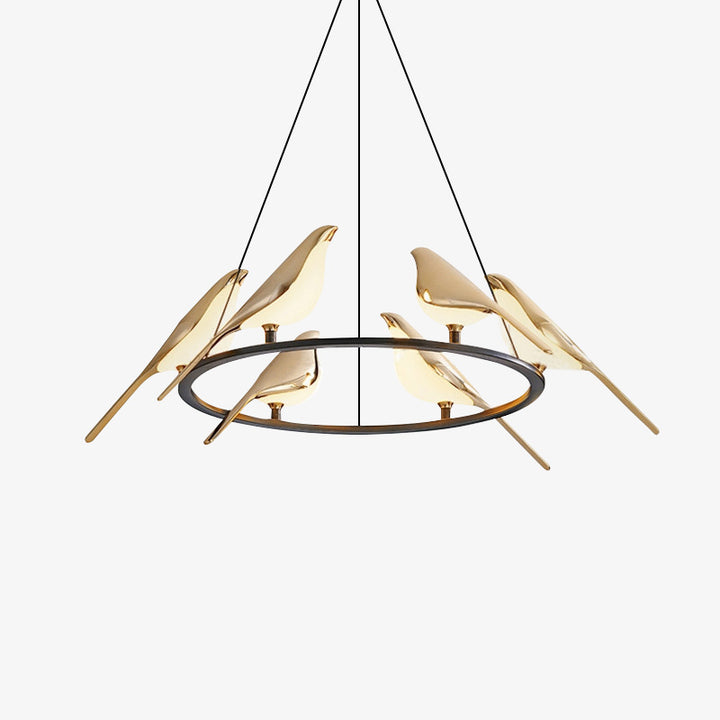 Golden Birds Chandelier | Ivanka Lumiere