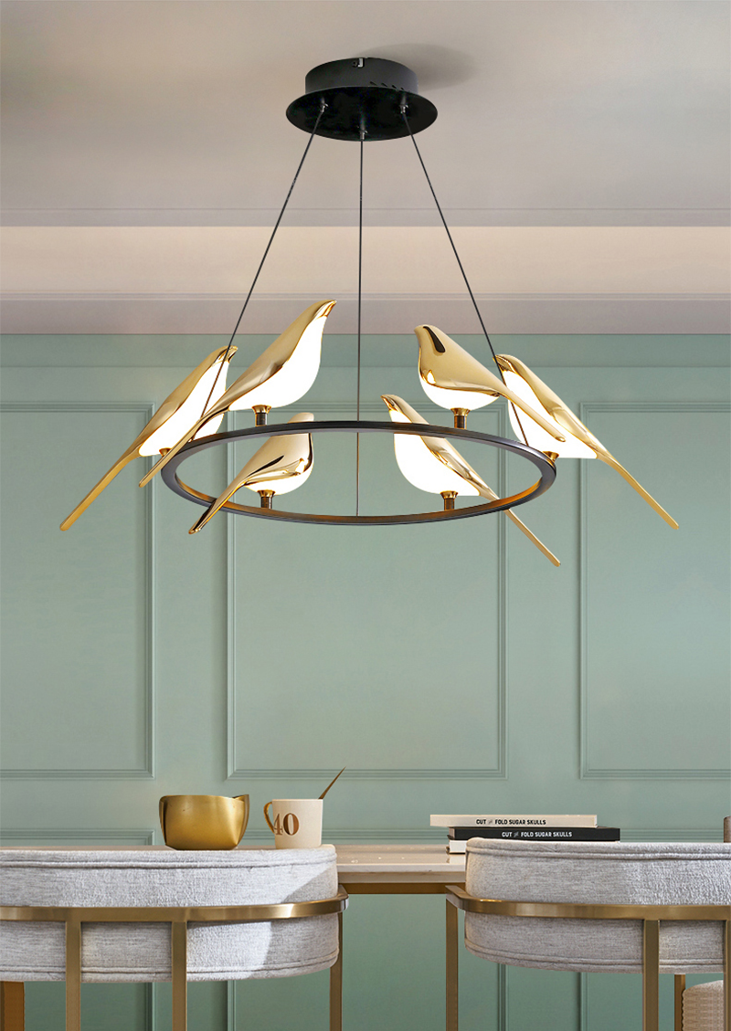 Golden Birds Chandelier | Ivanka Lumiere